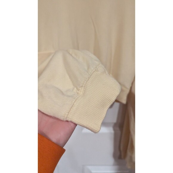 Colsie Lightweight cropped yellow sweatshirt super soft Loungewear SZ L Cozy - Picture 2 of 5